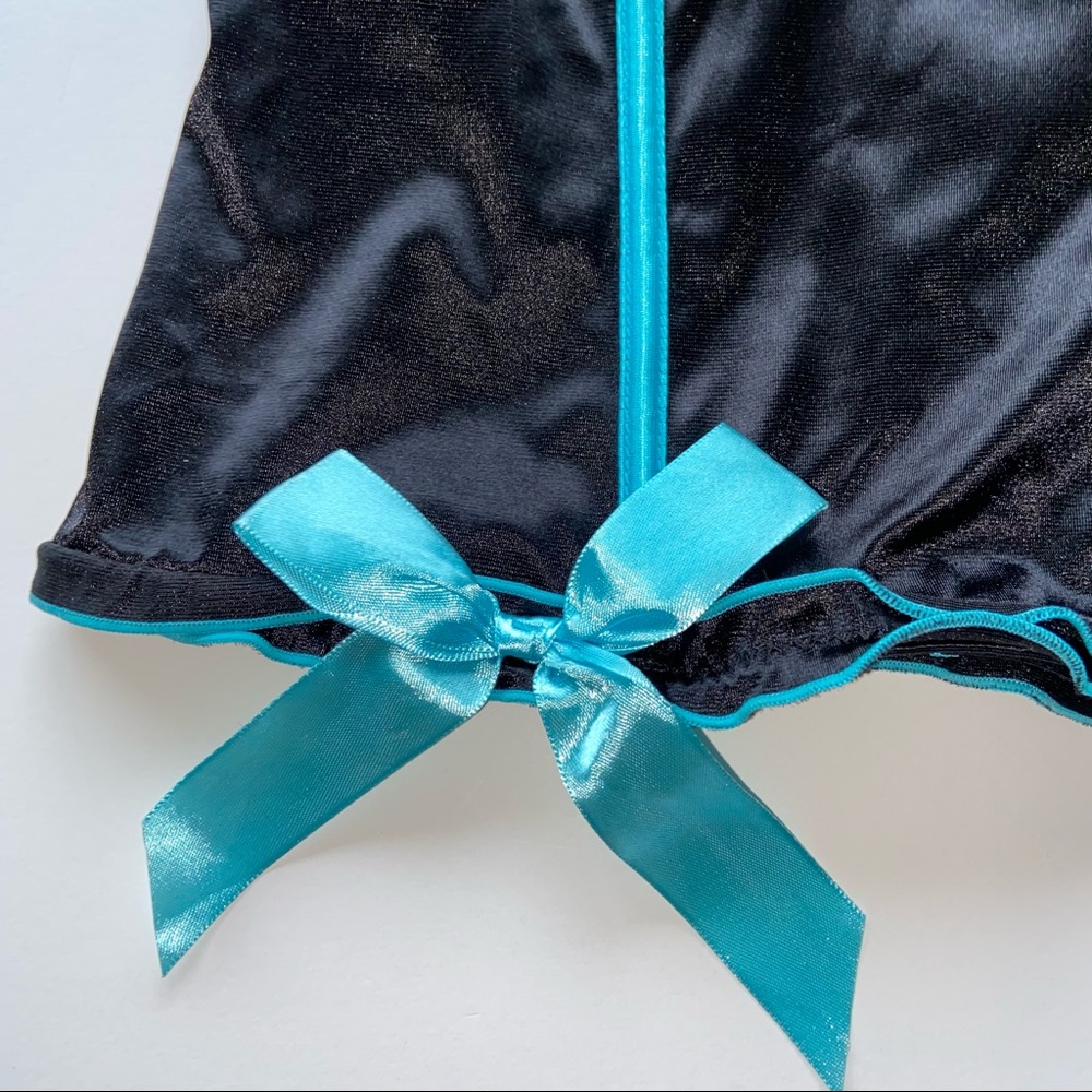 Hot Topic Bustier Corset Satin Ribbon Bows 34D - Picture 3 of 10